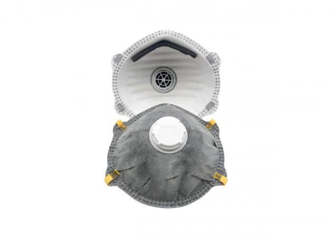 Masker Debu Karbon Aktif Tahan Air Dengan Dua Tali Kepala CE Disetujui