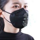 Black Color Folding FFP2 Mask Antibacterial For Textile / Industry