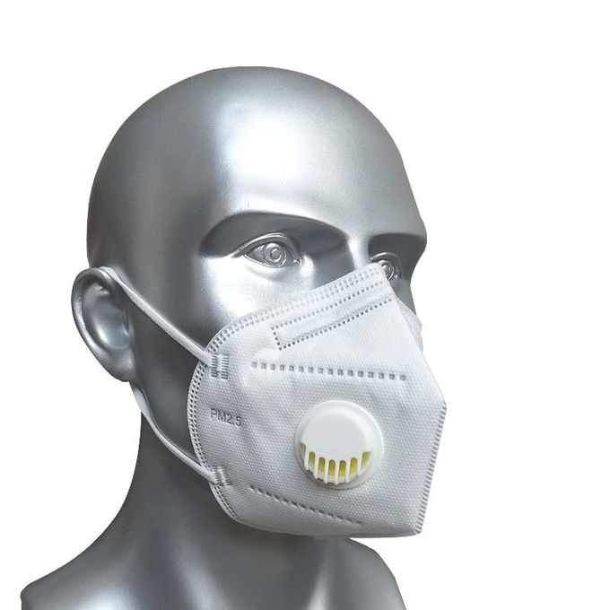 Disesuaikan Lipat FFP2 Masker Tiga Lapisan Perlindungan Filtrasi Bakteri