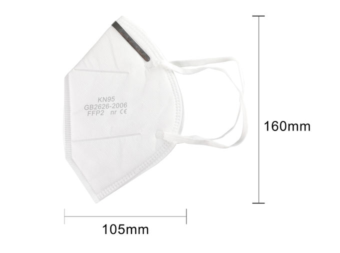 Topeng Breathability Tinggi Lipat FFP2 Masker Double Layer Filter Fiberglass Gratis